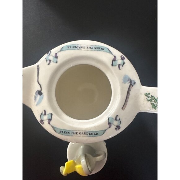 Vintage “Bless the Gardener” 2008 Paul Cardew Decorative Mini Ceramic Teapot wit - Picture 7 of 8